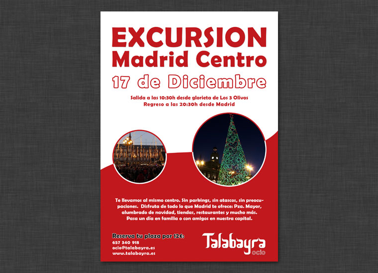 Cartel excursión Madrid